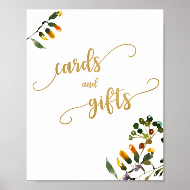 Wildblume- und Geschenkzeichen Poster (Vorne)