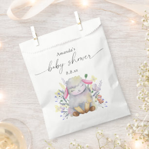 Wildblume und Lamm - Babydusche Geschenktütchen