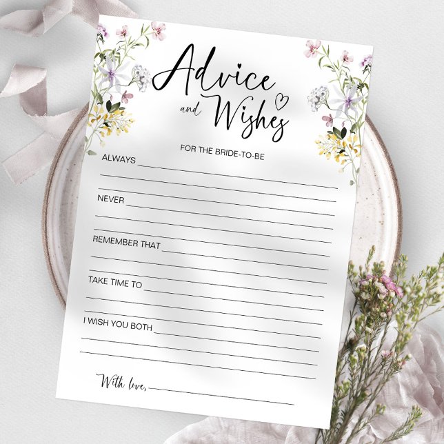 Wildblume und Wünsche für die Bride Card Einladung (Von Creator hochgeladen)