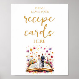 Wildblume Verlasst Ihre Rezept-Karte hier Untersch Poster