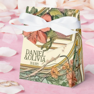 Wildblume Viktorianische Verzierte Grenzhochzeit Geschenkschachtel