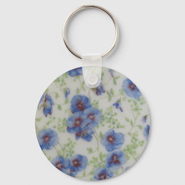 Wildblume Violet Key Chain Schlüsselanhänger (Vorderseite)