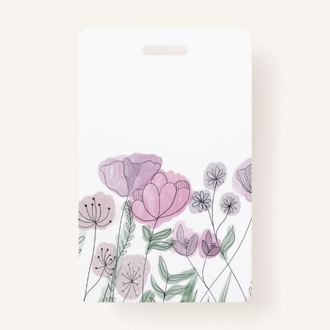 Wildblume von Aquarellen Ausweis (Vorderseite)
