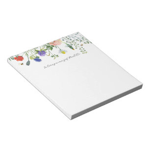 Wildblume von Speicherkarten Notizblock