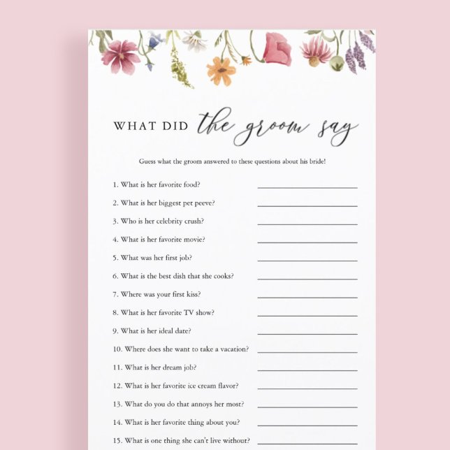 Wildblume, was der Groom sagte, Bridal Game (Von Creator hochgeladen)