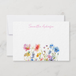 Wildblume Wasser Personalisiert Mitteilungskarte