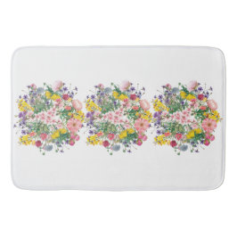 Wildblume Wasserfarbe Badematte