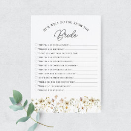 Wildblume Wasserfarbe, die die Brückenkarte kennt Einladung