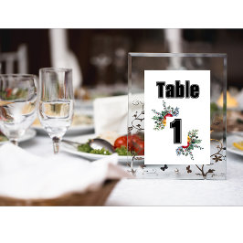 Wildblume | Wasserfarbe | Einzigartig Tischnummer