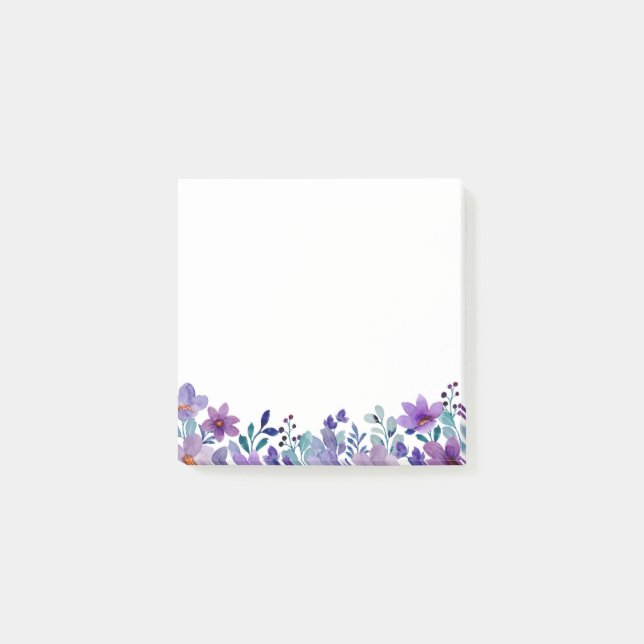 Wildblume Wasserfarbe Post-it Klebezettel (Vorderseite)