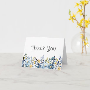 Wildblume Wasserfarbe Vielen Dank Notecard Karte