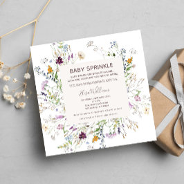 Wildblume Watercolor Baby Sprinkle Einladung
