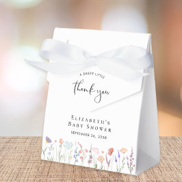 Wildblume Watercolor Babydusche Vielen Dank Geschenkschachtel