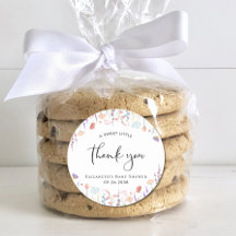 Wildblume Watercolor Babydusche Vielen Dank