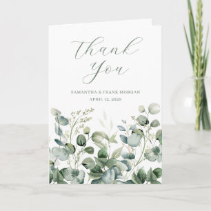 Wildblume Watercolor Border Wedding Foto Dankeskarte