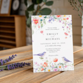 Wildblume Watercolor Botanische Frühjahrssonne Einladung