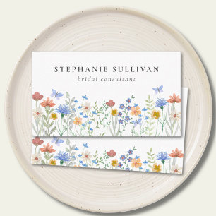 Wildblume Watercolor Bridal Consultant Visitenkarte