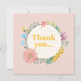 Wildblume Watercolor Dankeskarte