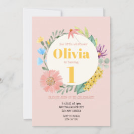 Wildblume Watercolor Einladung