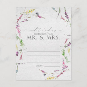 Wildblume Watercolor Floral Date Ideas Postkarte
