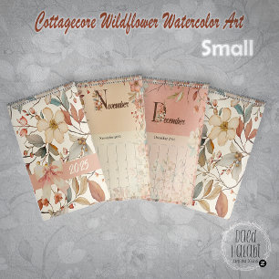 Wildblume Watercolor Kunst, Dichtung und Musik Kalender