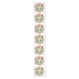 Wildblume Watercolor Table Runner Großer Tischläufer