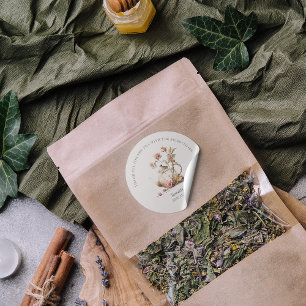 Wildblume Watercolor Tee Brautparty Vielen Dank Runder Aufkleber