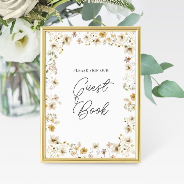 Wildblume Watercolor Wedding Guest Book Sign (Von Creator hochgeladen)