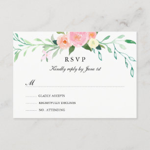 Wildblume Watercolor Wedding RSVP