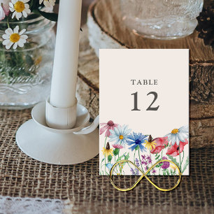 Wildblume Wedding Country Blume Tischnummer