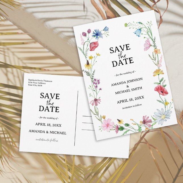 Wildblume Wedding Floral Save The Date (Von Creator hochgeladen)