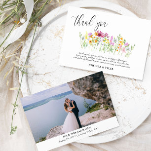 Wildblume Wedding Foto Meadow Blume Dankeskarte