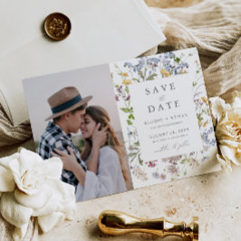 Wildblume Wedding Foto Save the Date Whimsical