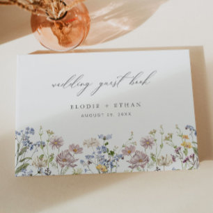 Wildblume Wedding Guest Book Floral Boho Modern Gästebuch