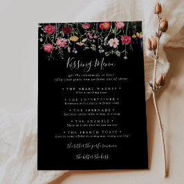 Wildblume Wedding Kissing Menu Game Card