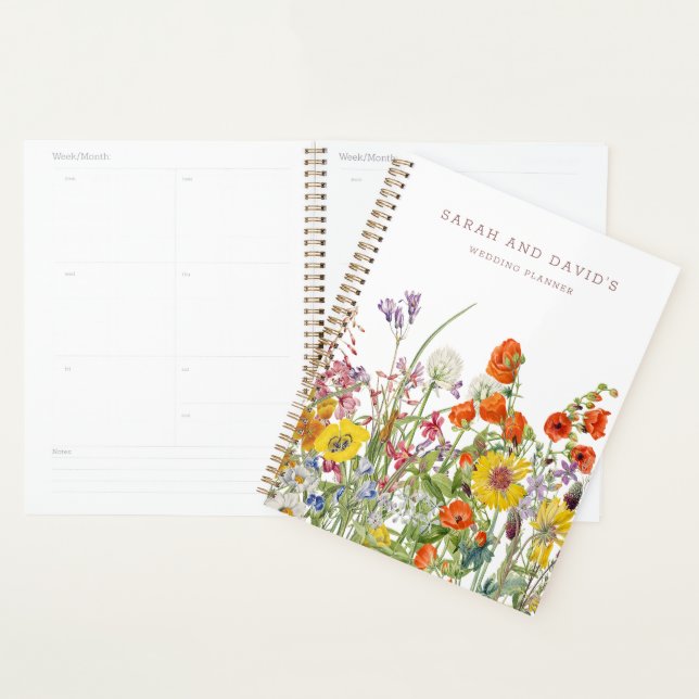 Wildblume Wedding Planner - Personalisiertes Noteb Planer (Anzeige)