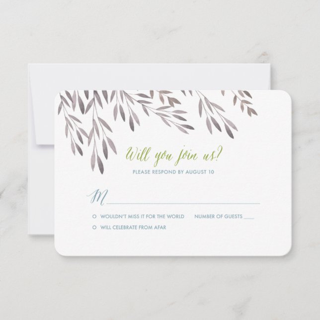 Wildblume Wedding RSVP für Jerrah (Vorderseite)