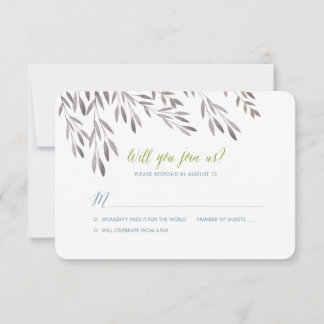 Wildblume Wedding RSVP für Jerrah Karte