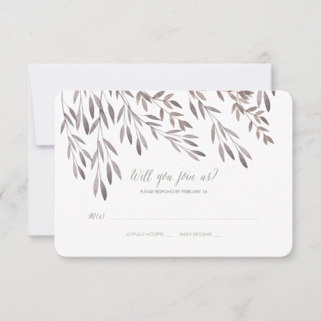 Wildblume Wedding RSVP Karte (Vorderseite)