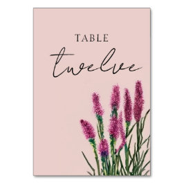 Wildblume Wedding Tischnummer Card