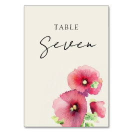 Wildblume Wedding Tischnummer Card
