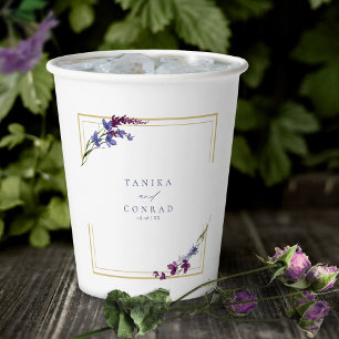 Wildblume Wedding Watercolor Names Peri ID954 Pappbecher