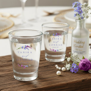 Wildblume Wedding Watercolor Names Peri ID954 Schnapsglas