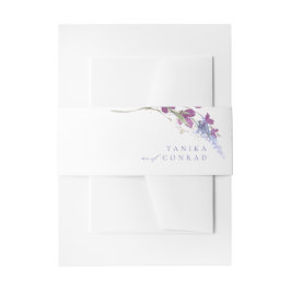 Wildblume Wedding Watercolor Peri ID954 Einladungsbanderole