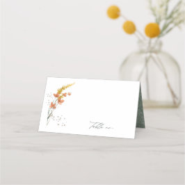 Wildblume Wedding Watercolor Table V2 Gold ID954 Platzkarte