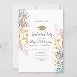 Wildblume Weidentrockener Abschluss Einladung