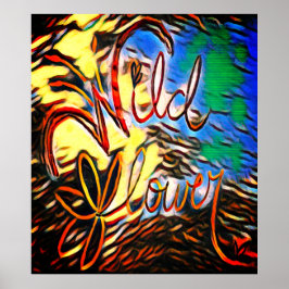 Wildblume-Weltelement-Tierdruck-Plakat Poster
