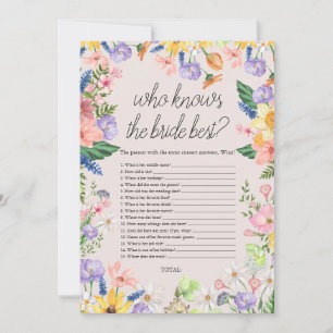 Wildblume Wer kennt die Bridge die Game Card? Einladung