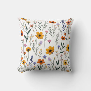 Wildblume Whimsy - Weiches Wiesenmuster Kissen