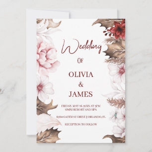 Wildblume Whispers: Eine elegante Boho-Hochzeit Einladung